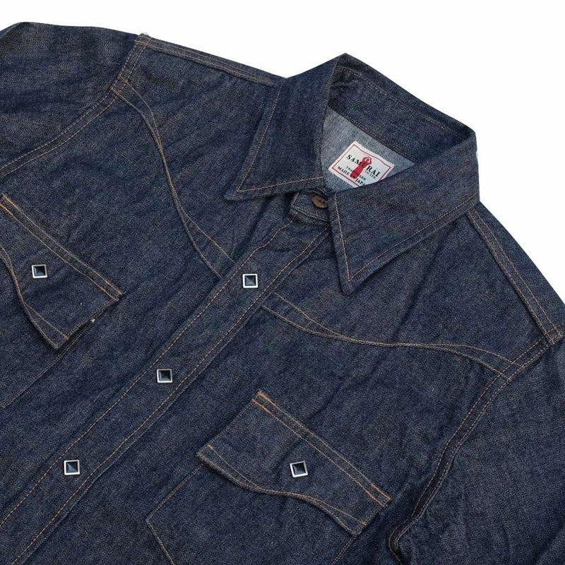 Samurai Jeans SWD-L02 Selvedge Denim Western Shirt - Okayama Denim