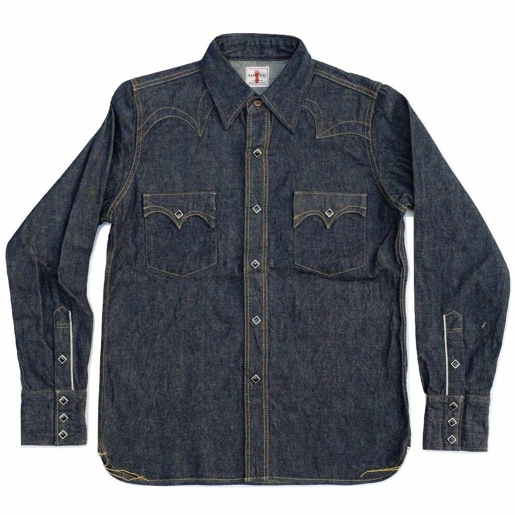 Samurai Jeans SWD-L01 Selvedge Denim Western Shirt - Okayama Denim