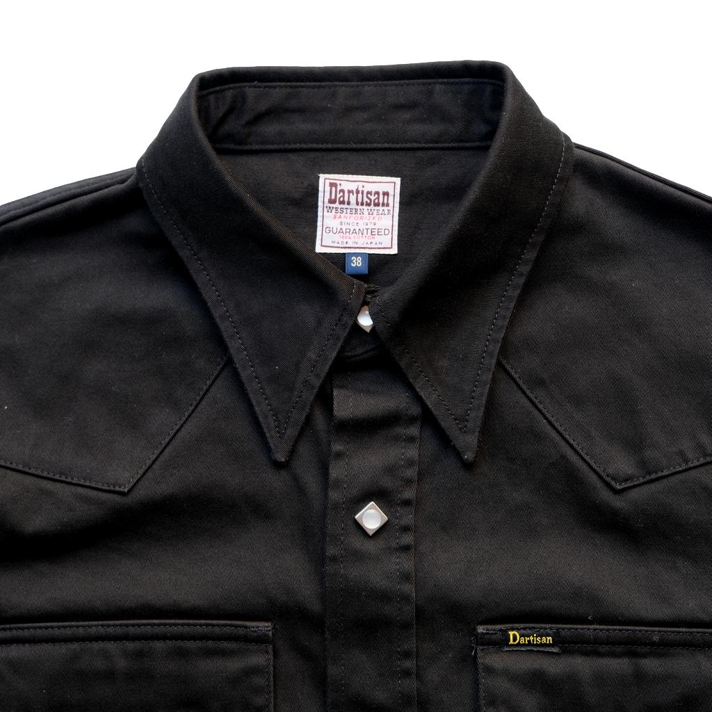 Studio D'Artisan Western Twill Shirt (Black) - Okayama Denim