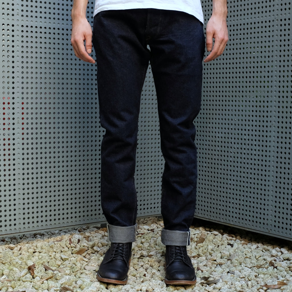button fly selvedge jeans