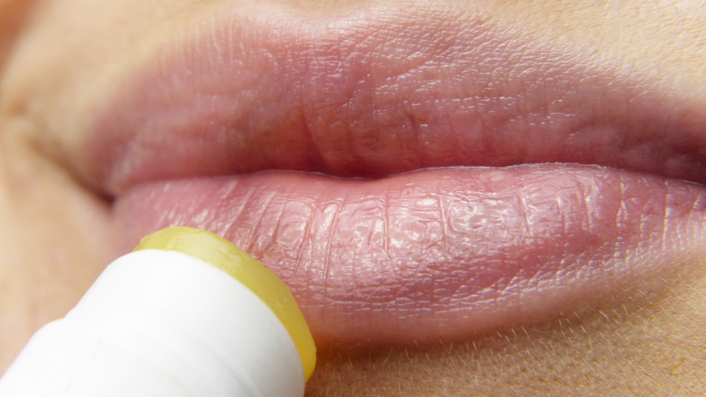 zero waste lip balm applying to the lips