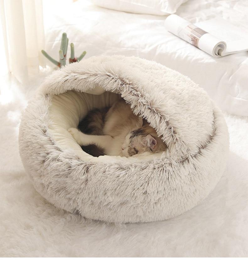 plush cat cave