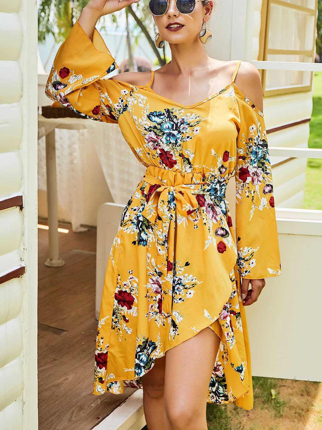 yellow autumn dress