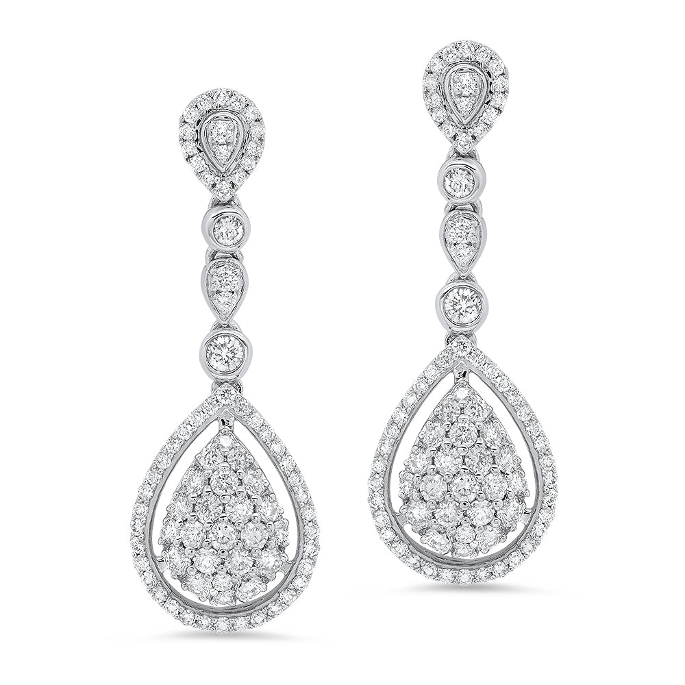 diamond drop earrings bridal