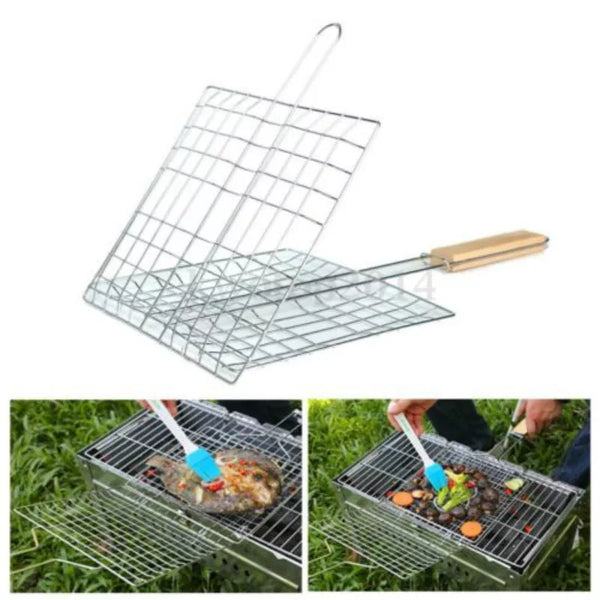Metal Small Stainless Steel BBQ Tools Fish Grill Outdoor Barbecue Gril ...