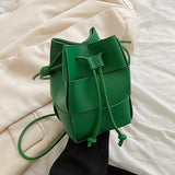 PU Material Shoulder Bucket Bag