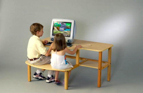 Kids Computer Furniture Buddy Wooden Computer Desk Free Shipping