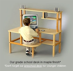 wooden childs desk