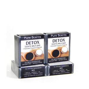 Activated Charcoal Soap - Tea Tree & Frankincense Value Pack 4 x 110g - Pure Scents