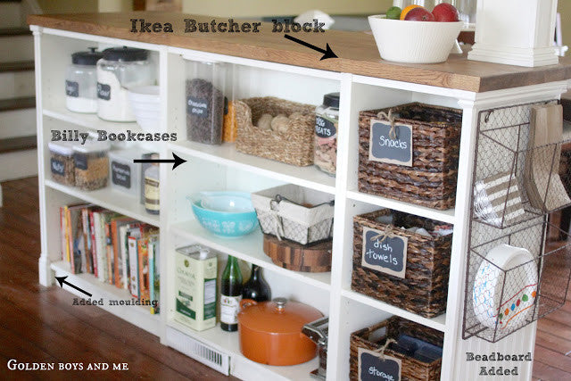 Billy Bookcases Turned Kitchen Island To Bring The Family Together