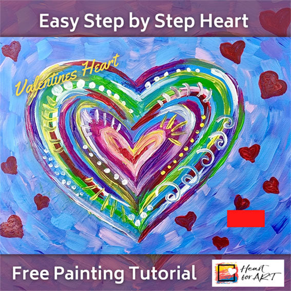 FREE Easy painting idea - step by step heart | Heart for Art HeARTy ...