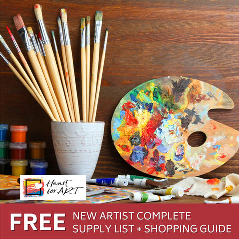 Art Supplies Downloadable Shopping List for New Artist