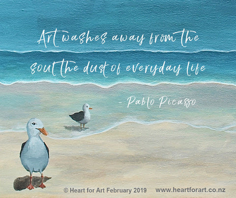 Island Bay seagulls © Heart for Art NZ