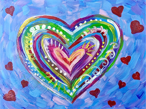 Easy step by step heart painting tutorial