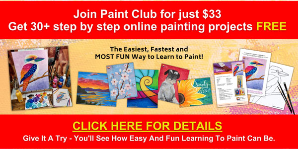 Get 30+ step by step online painting projects FREE when you join Paint Club