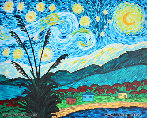 Kiwi Starry Night painting