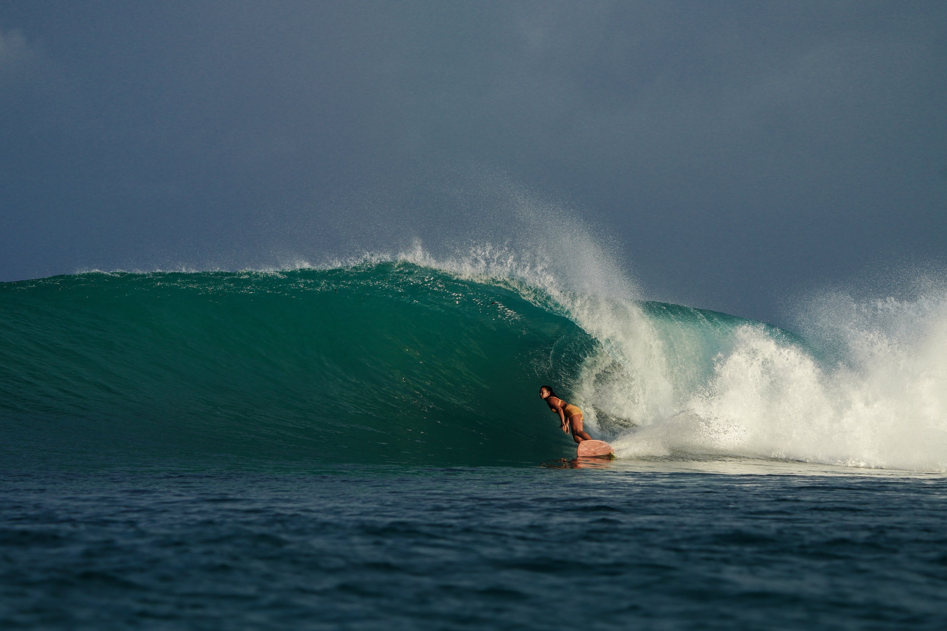 Rosie Jaffurs surfing in the Mentawais