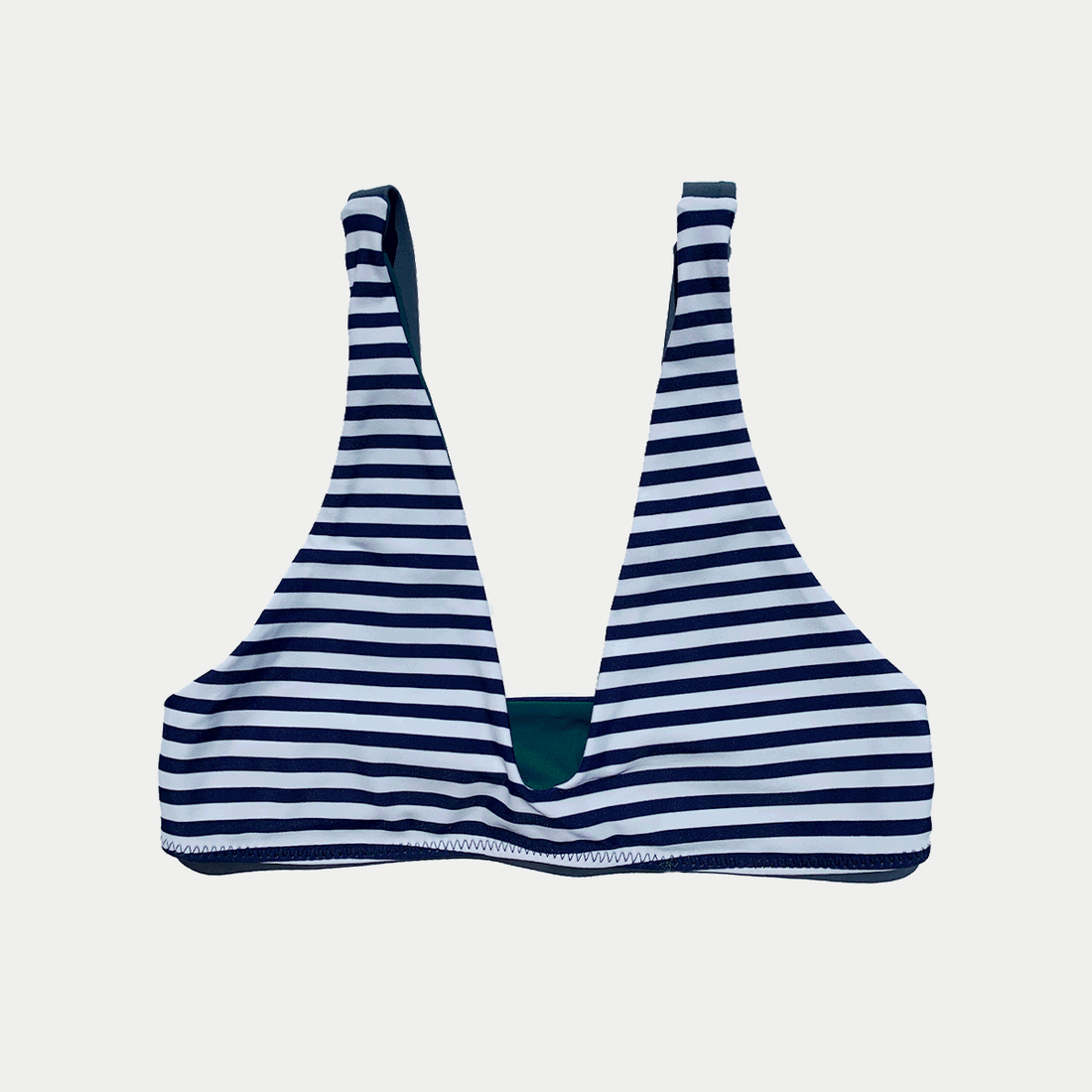 Brasilia Reversible Bikini Top - Navy Stripe – Seea