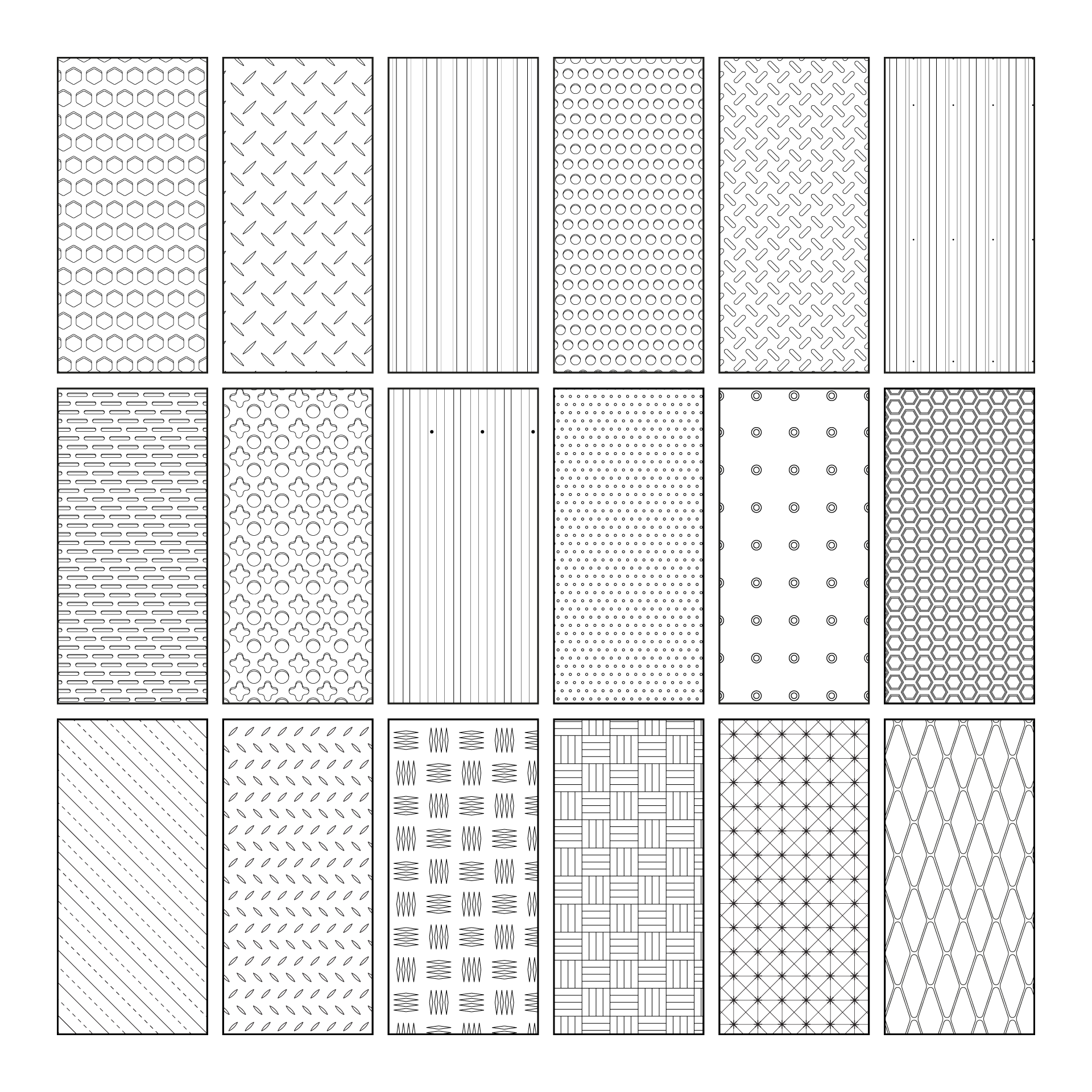 Illustrator Pattern Library - Metal Patterns Big Set