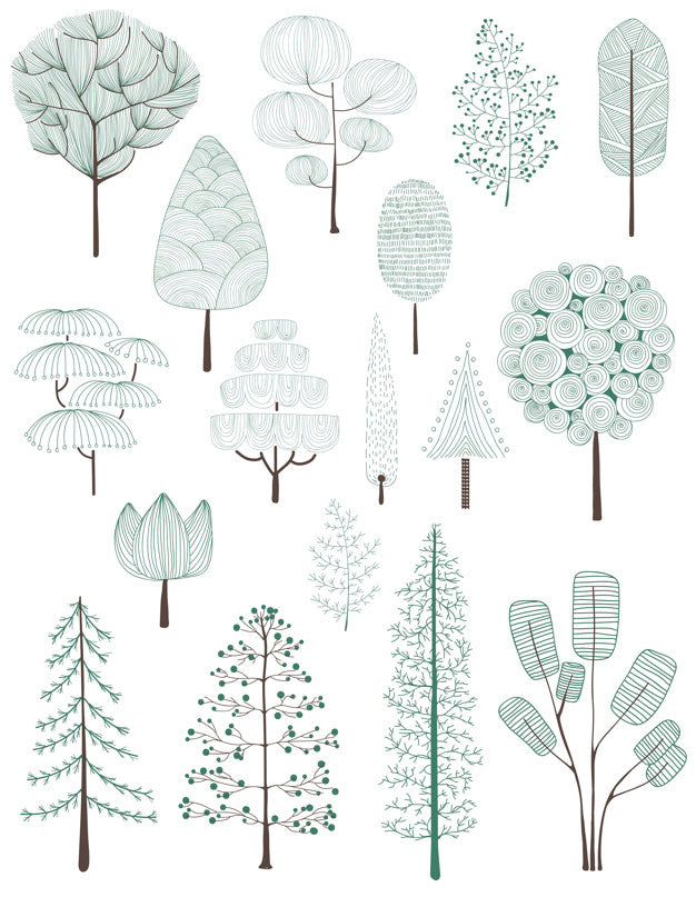 vector pine trees