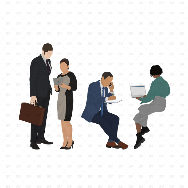 Flat Vector People in the Office | AI PNG Download | Studio Alternativi