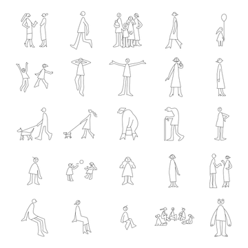 Set of 30 Cute and Childish Vector Characters – Studio Alternativi