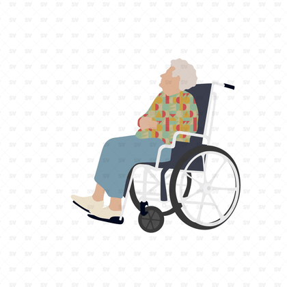 Flat Vector Elderly People | AI PNG Download | Studio Alternativi