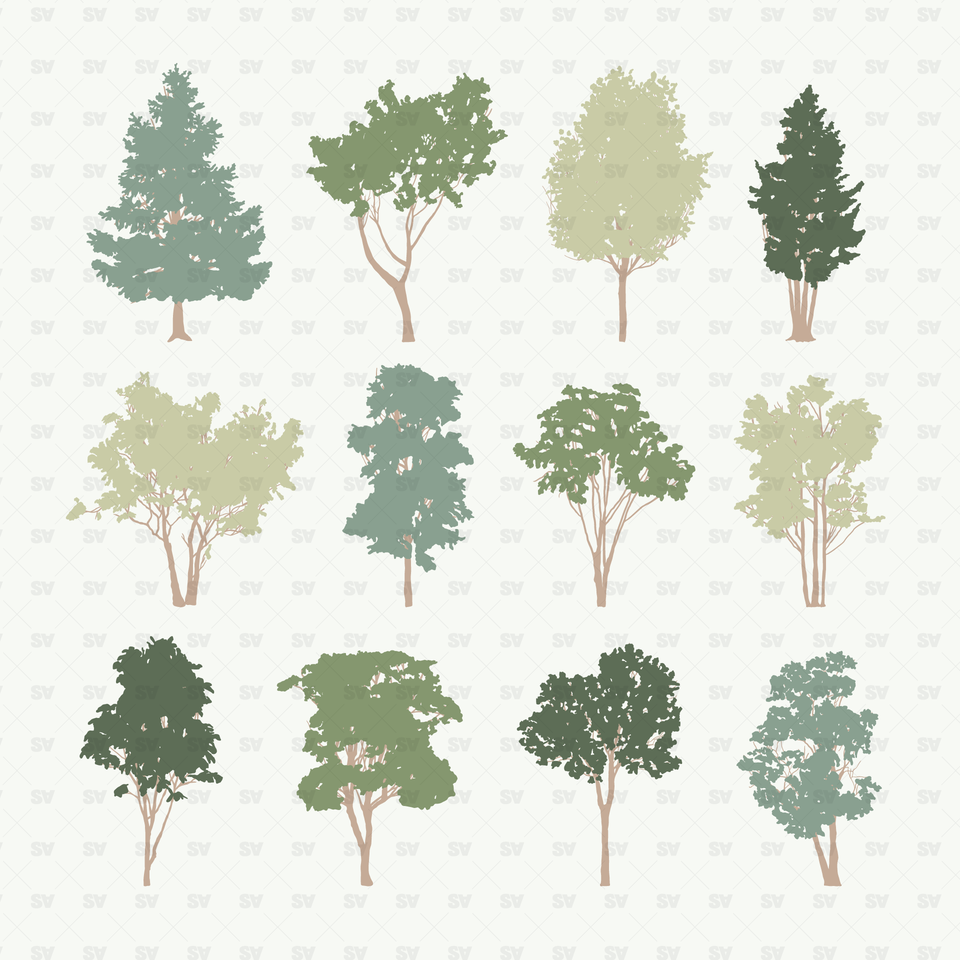 illustrator vector tree free download