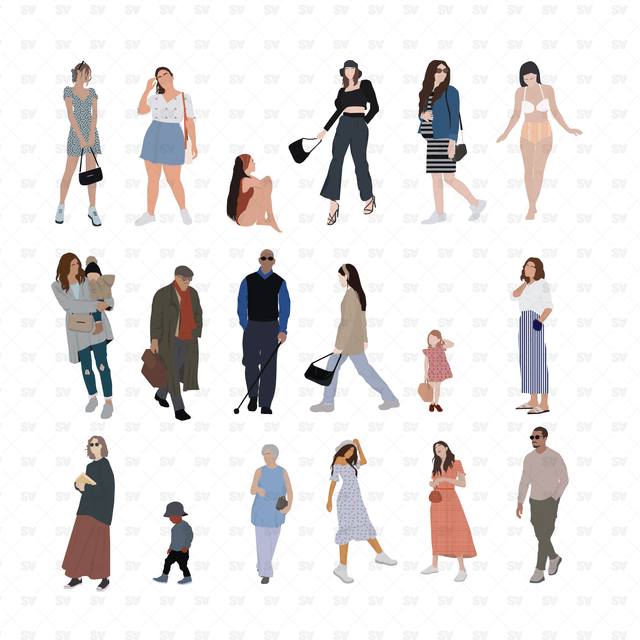 Flat Vector Human Scales 04