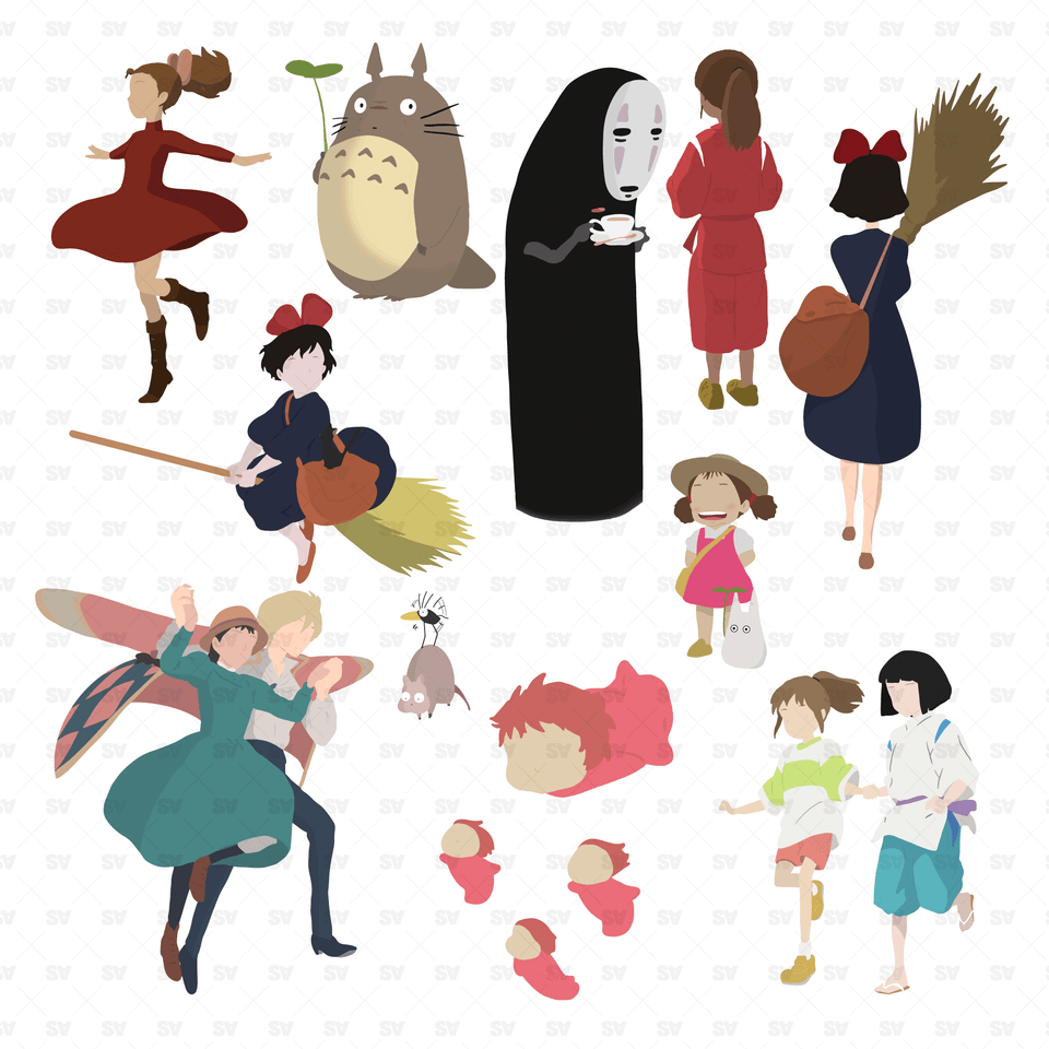 Ghibli vector characters Studio Alternativi