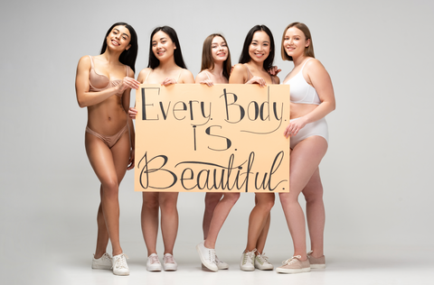 every body is beautiful bodypositivity diversity bild junge frauen