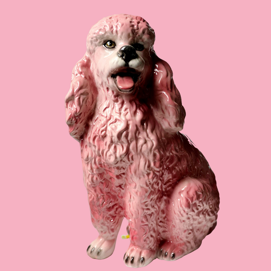 large pink poodle statue