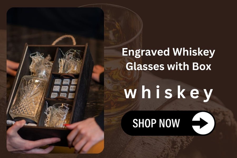Engraved Whiskey Glasses with Box