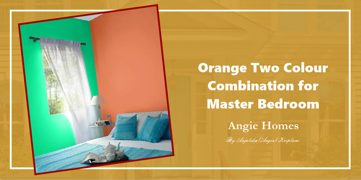 Orange Two Colour Combination for Master Bedroom