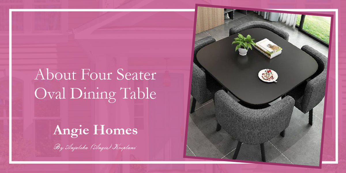 About four Seater Oval Dining Table