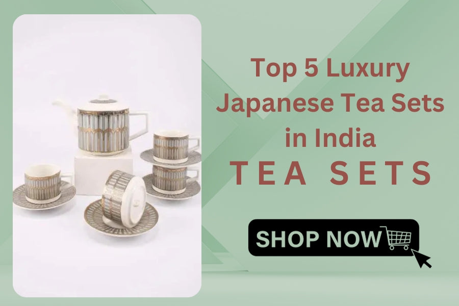 Luxury Japanese Matcha Tea Set with Bamboo Tea Tray & Canister