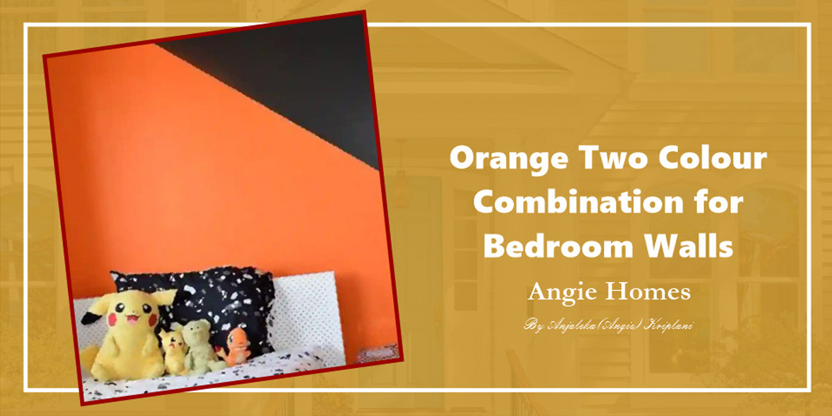 Orange Two Colour Combination for Bedroom Walls