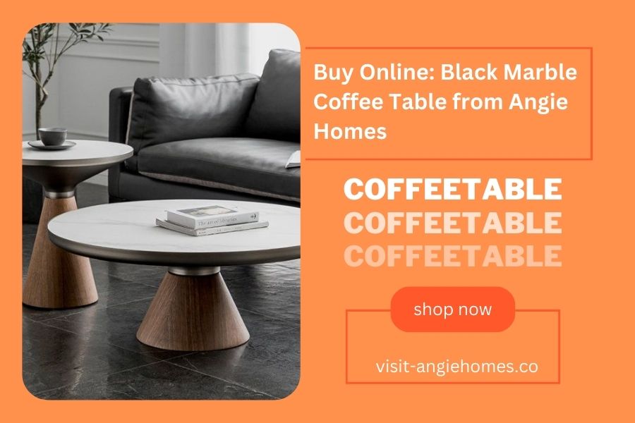 Buy Online: Black Marble Coffee Table from Angie Homes