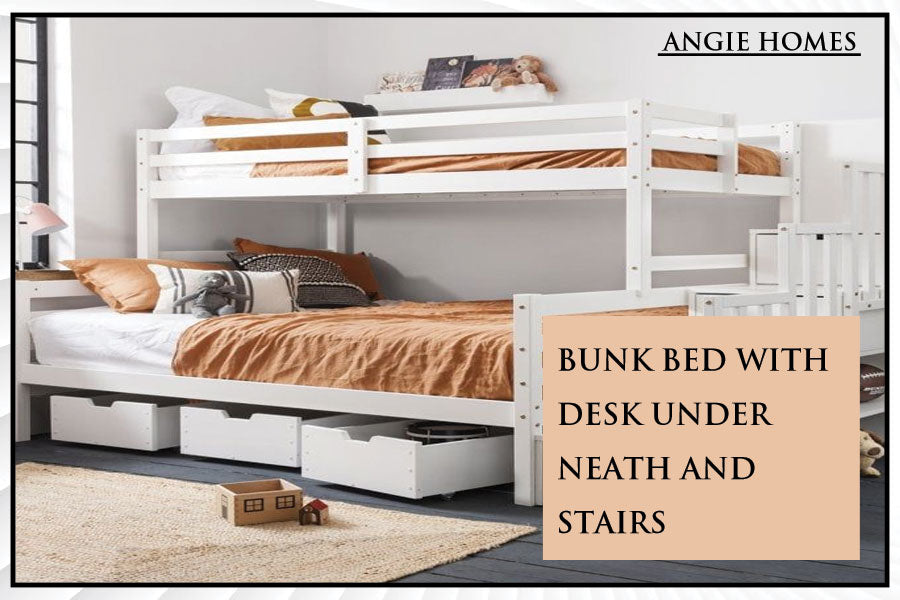 Bunk Bed With Desk Underneath and Stairs