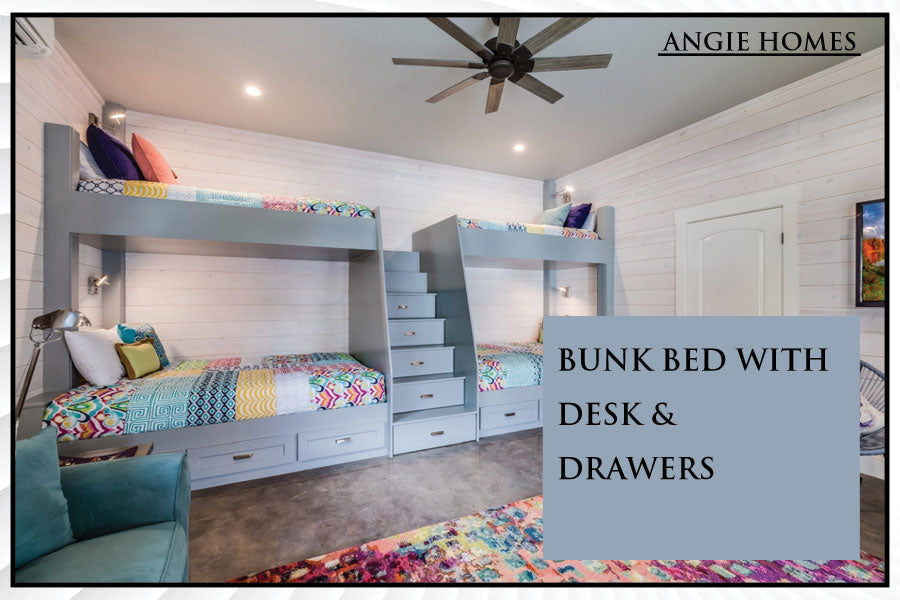 Bunk Bed With Desk & Drawers