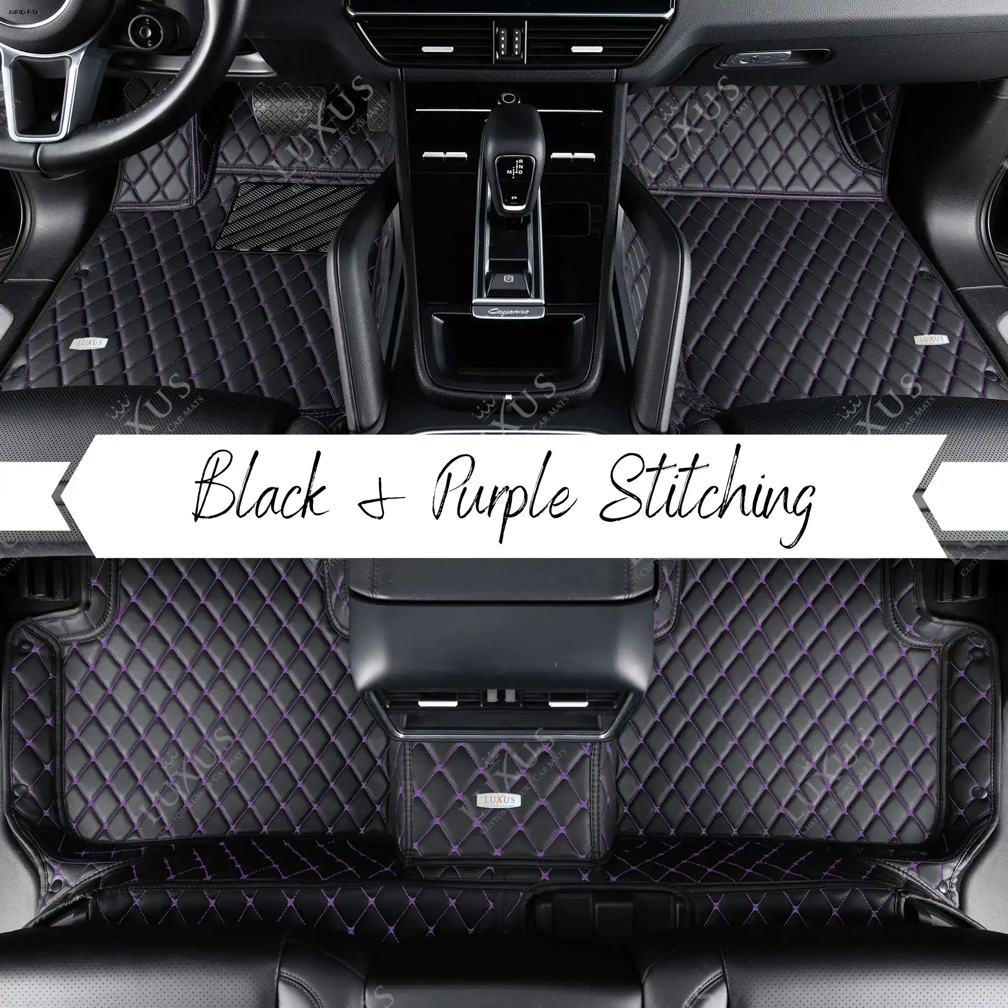 Floor Mats For Car, Truck & SUV Luxus Car Mats Custom All-Weather  Waterproof Diamond Auto Floor Liner Carpets Rugs Black Stitching