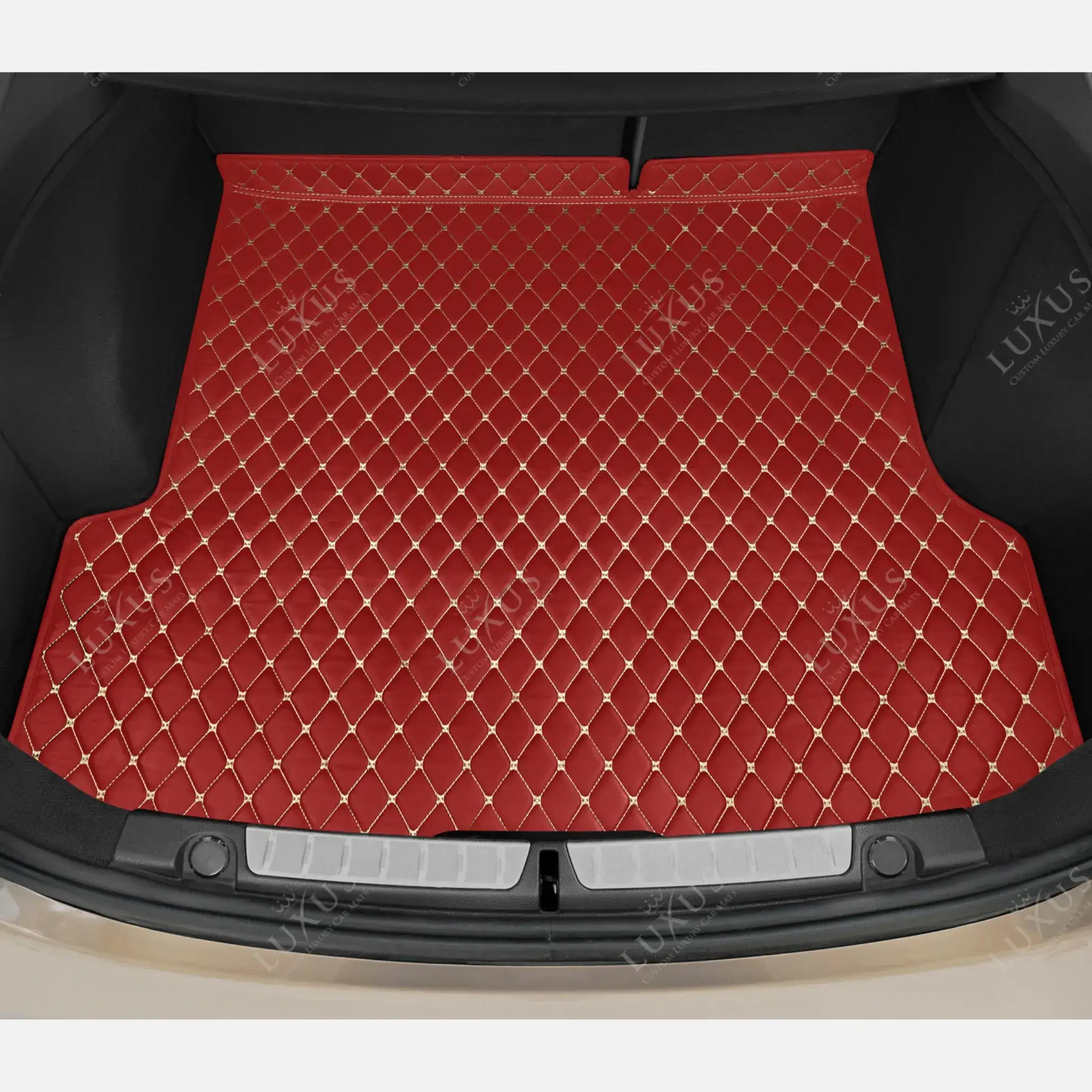 Trunk Mats For Car, Truck & SUV Luxus Car Mats Custom All-Weather  Waterproof Diamond Auto Boot Liner Carpets Rugs Red