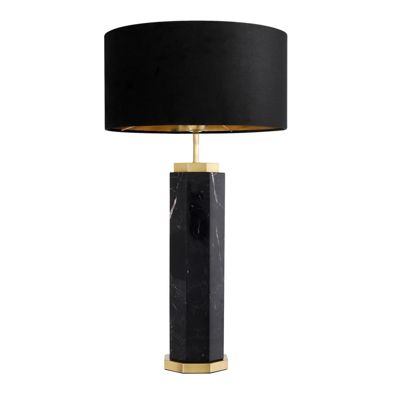 black bedside lamp