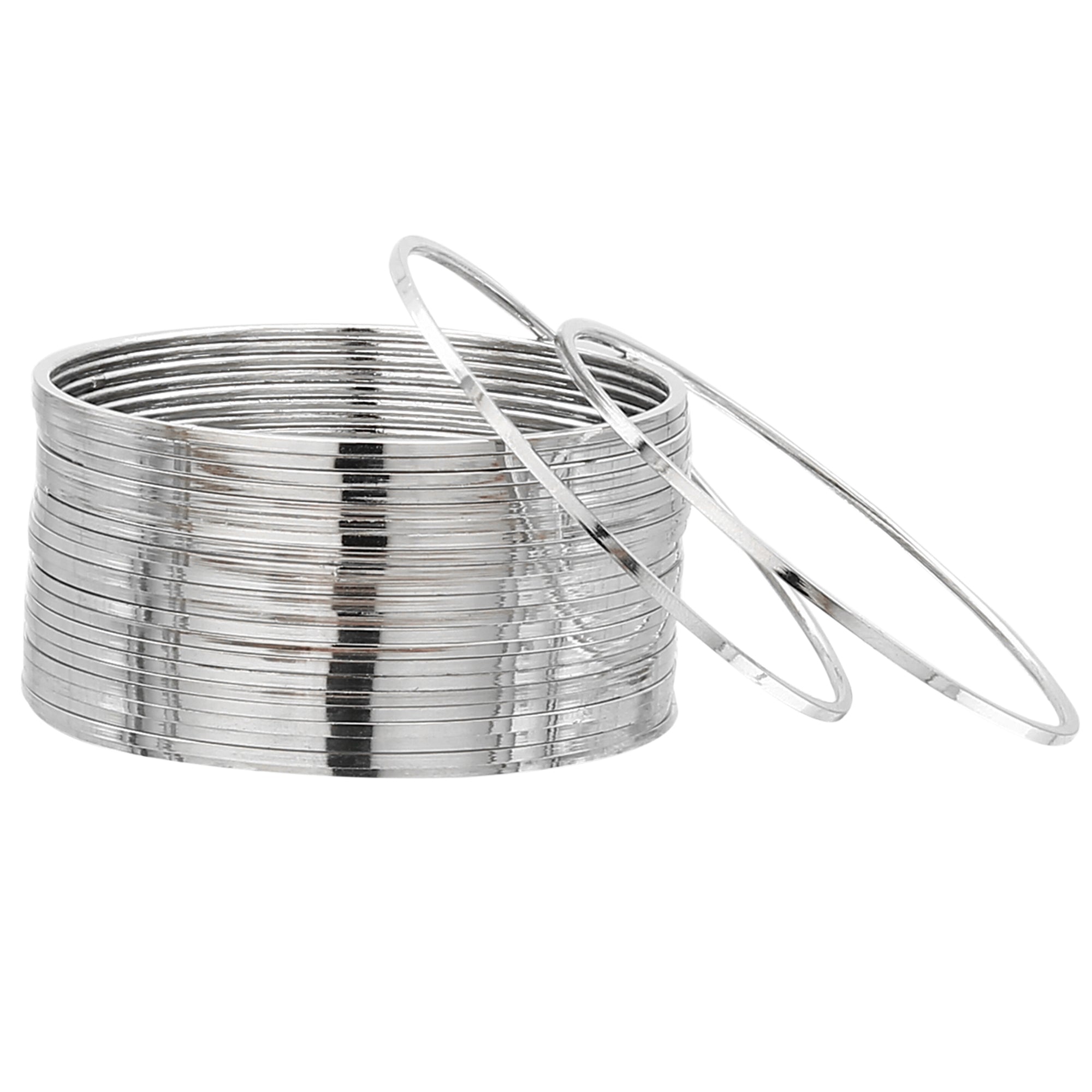 plain silver bangles