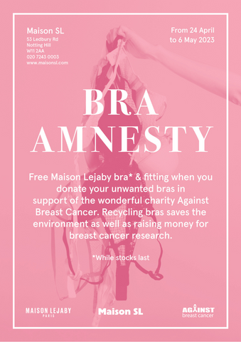 Bra recycling - donate unwanted bras to help breast cancer research –  Maison SL