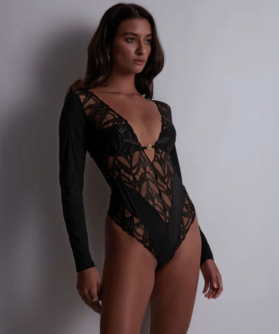 aubade bodysuit long sleeve lingerie