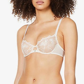 Maison Lejaby 16433-801 Miss Lejaby Lily White Underwired Full Cup Bra 40D  105D 