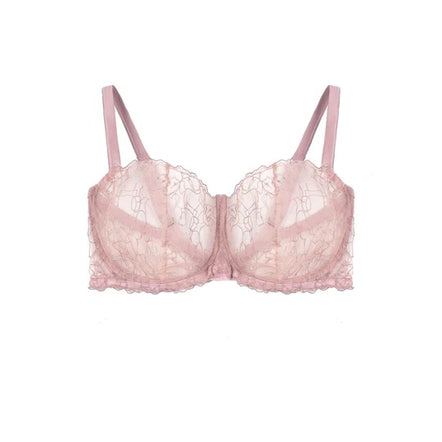 Romance in Prague • Lace Bralette Extended Underband – Peach Fleur