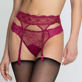 Lise Charmel Floral-Embroidered Waspie Suspender Belt - Bergdorf