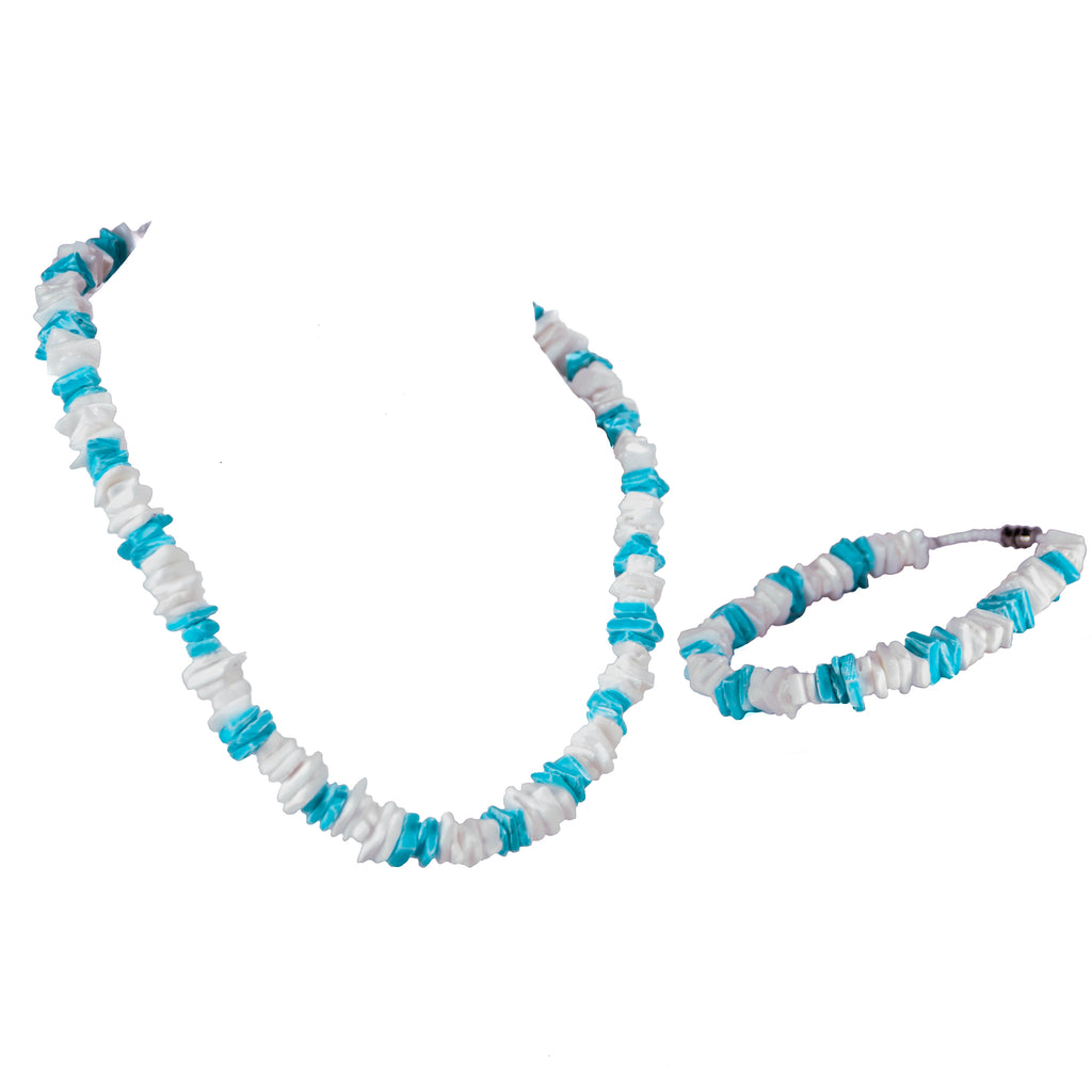 Red, White and Blue Puka Puka Chip Shells Necklace & Anklet – BlueRica